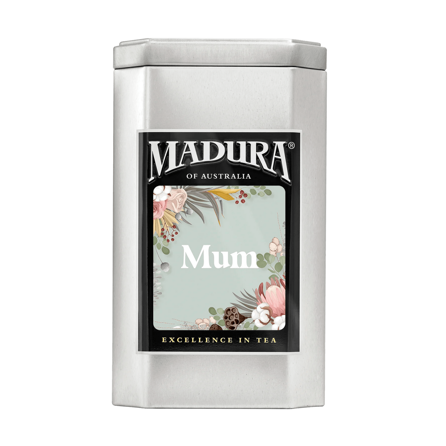 44 Tea Bags Caddy with Mothers Day Floral 2 Label - Madura Tea