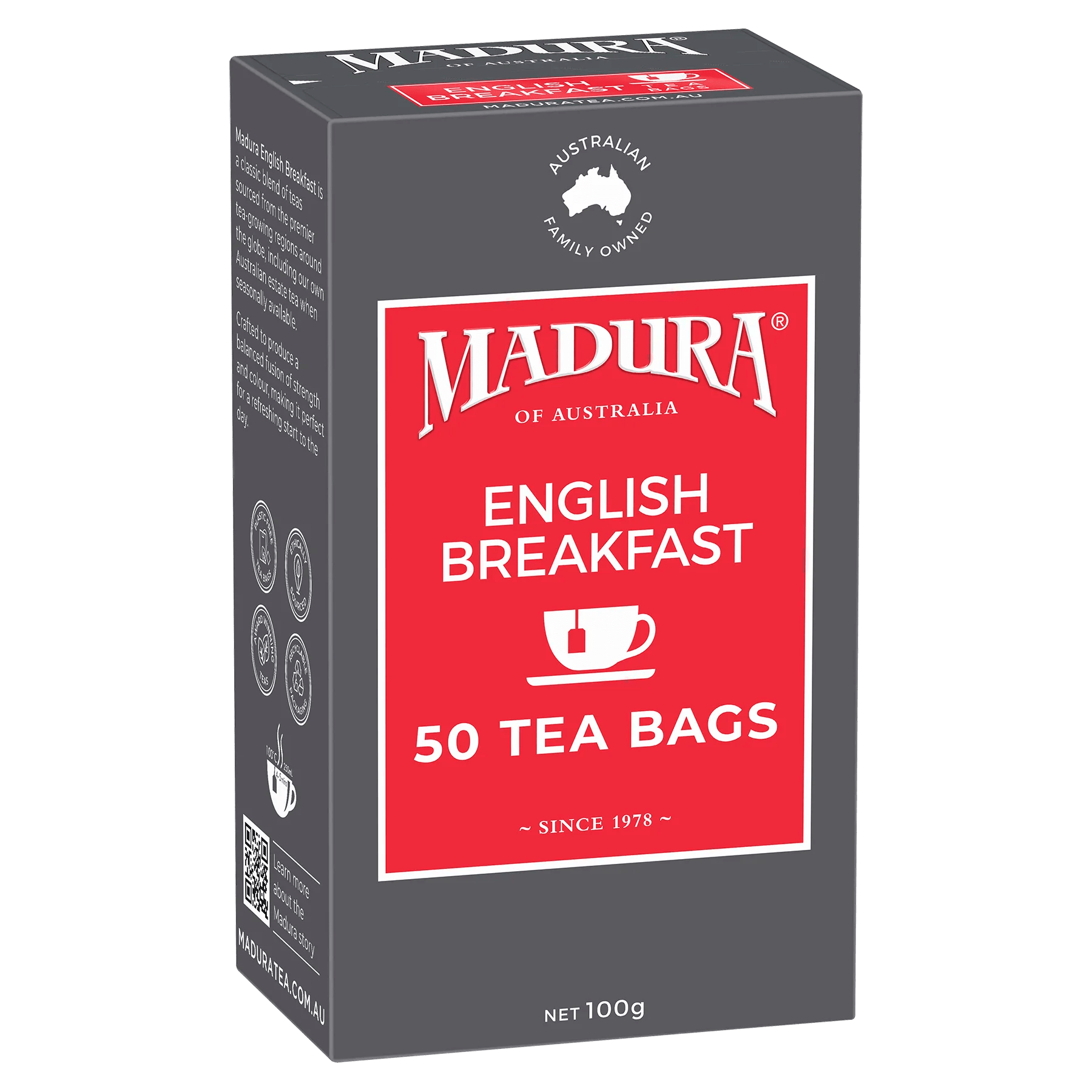English Breakfast 50 Tea Bags - Madura Tea