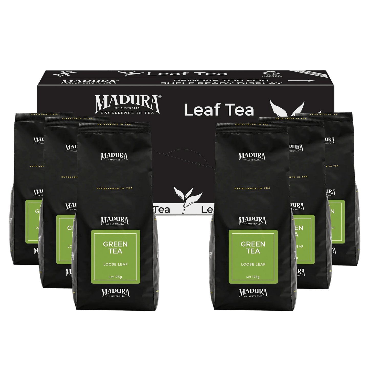 Green Tea 175g Leaf Tea Refill Pouch - Madura Tea