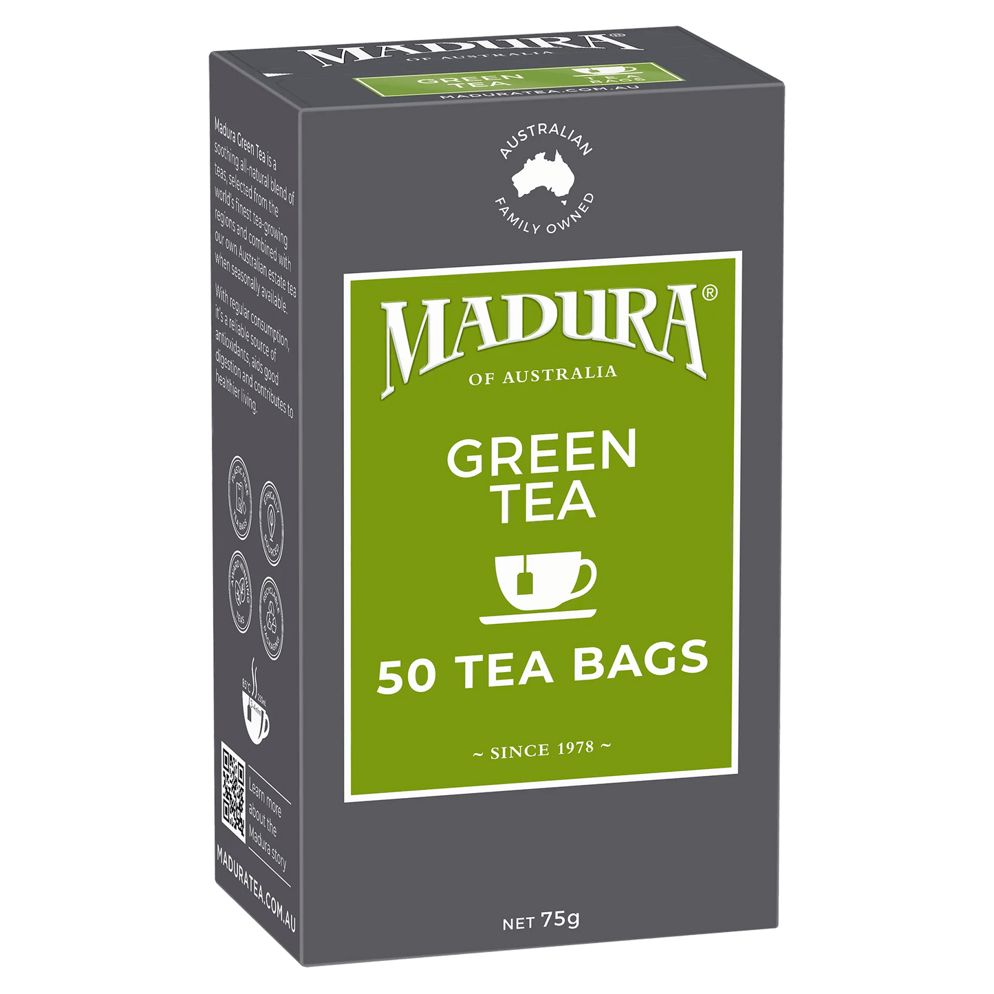 Green Tea 50 Tea Bags - Madura Tea