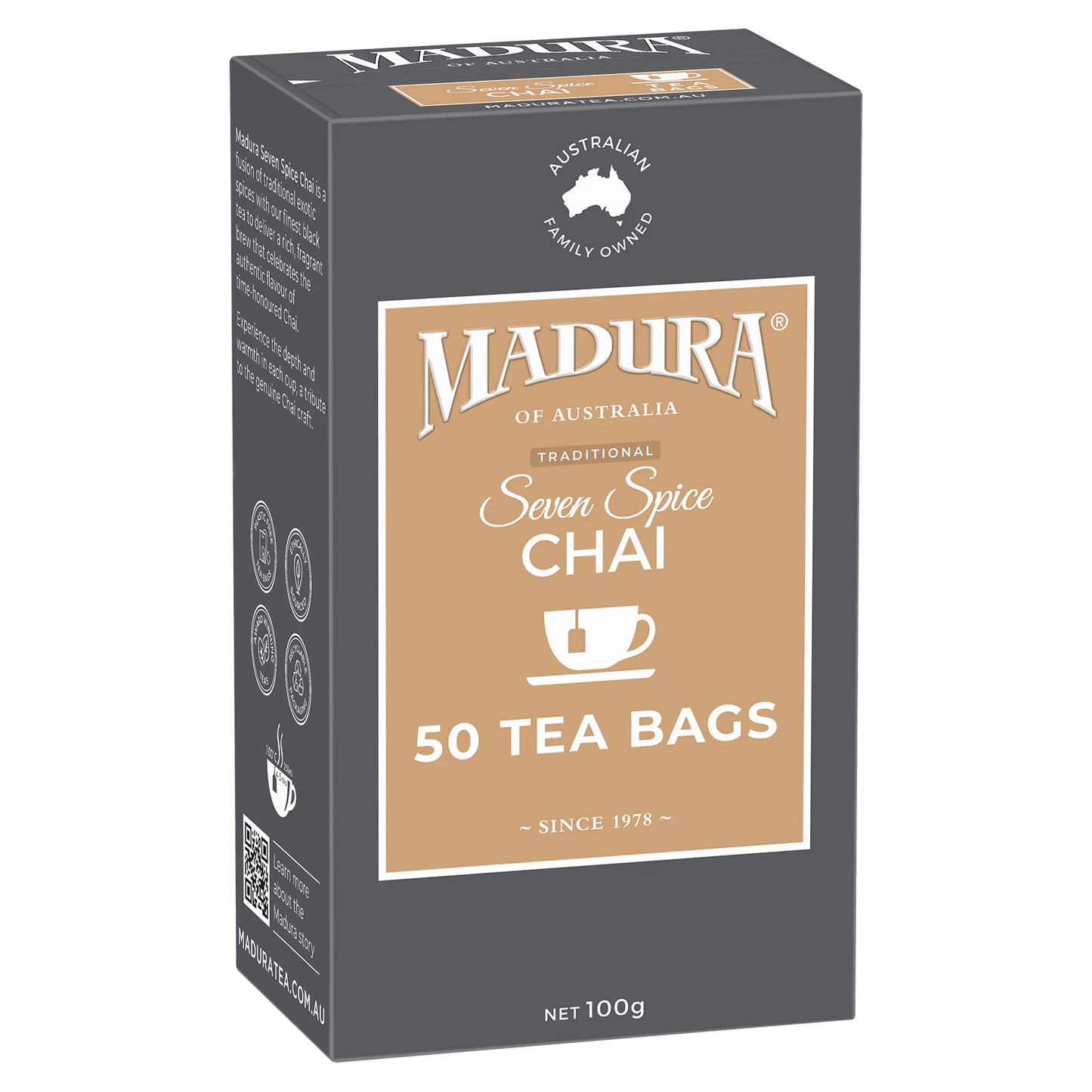 Seven Spice Chai 50 Tea Bags - Madura Tea