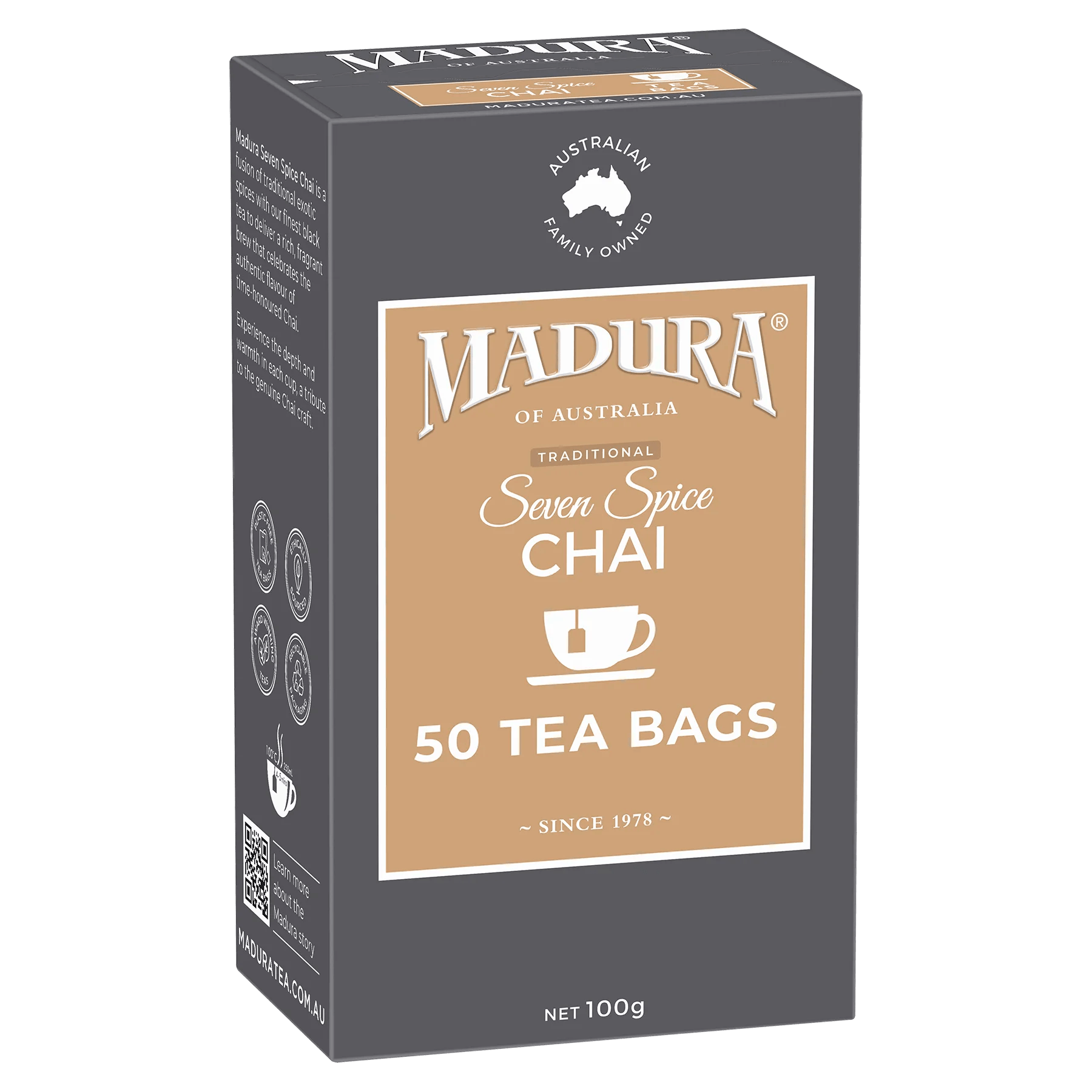 Seven Spice Chai 50 Tea Bags - Madura Tea