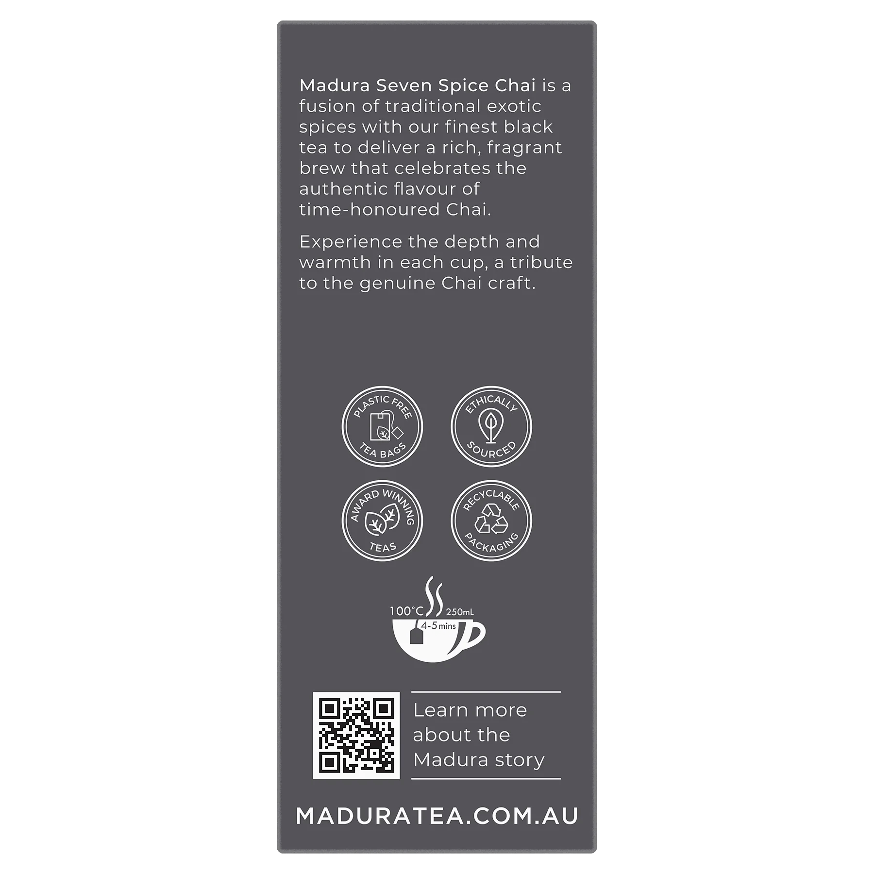Seven Spice Chai 50 Tea Bags - Madura Tea