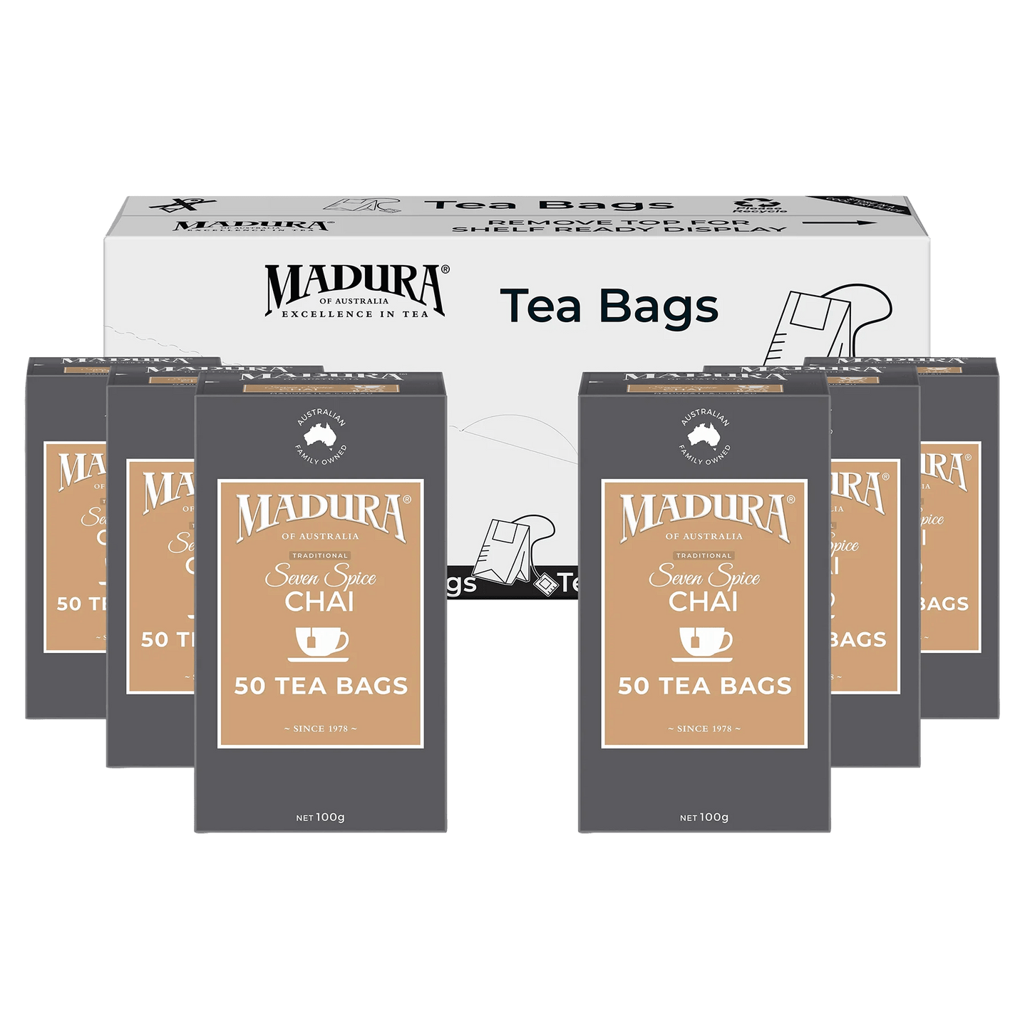 Seven Spice Chai 50 Tea Bags - Madura Tea