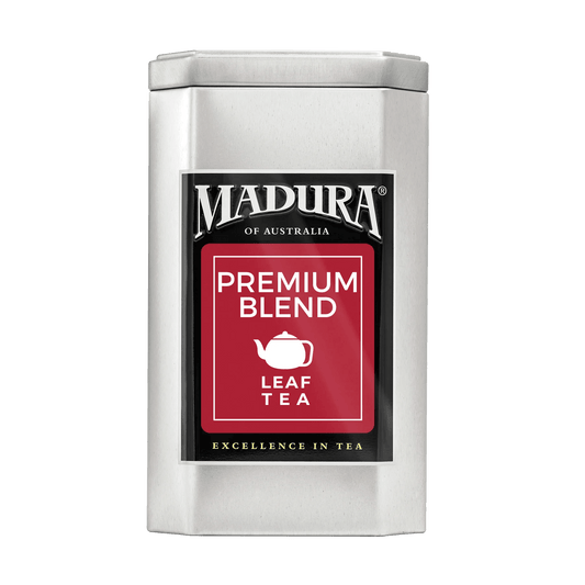 Empty Caddy with Premium Blend Leaf Tea Label - Madura Tea