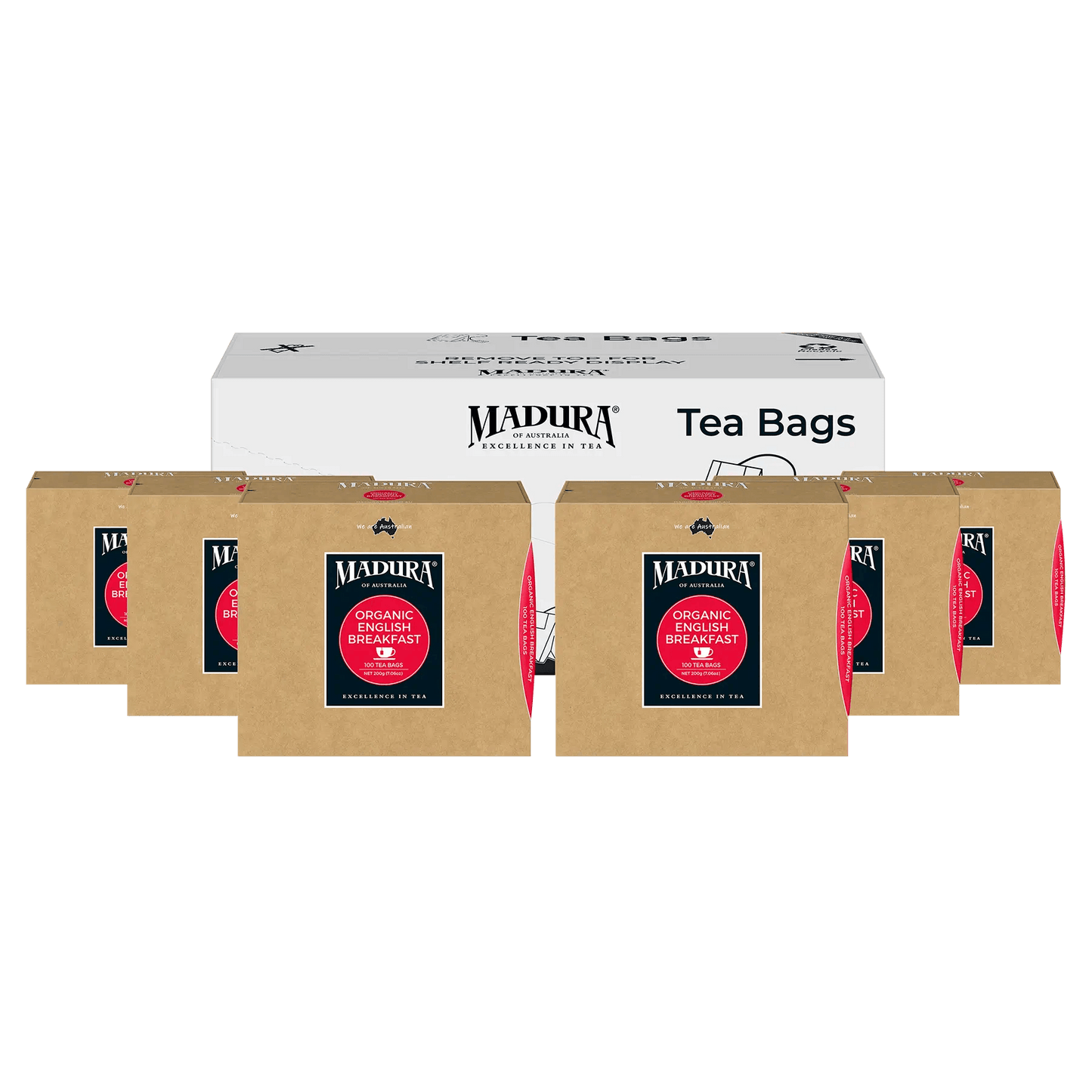 Organic English Breakfast 100 Tea Bags - Madura Tea Estates
