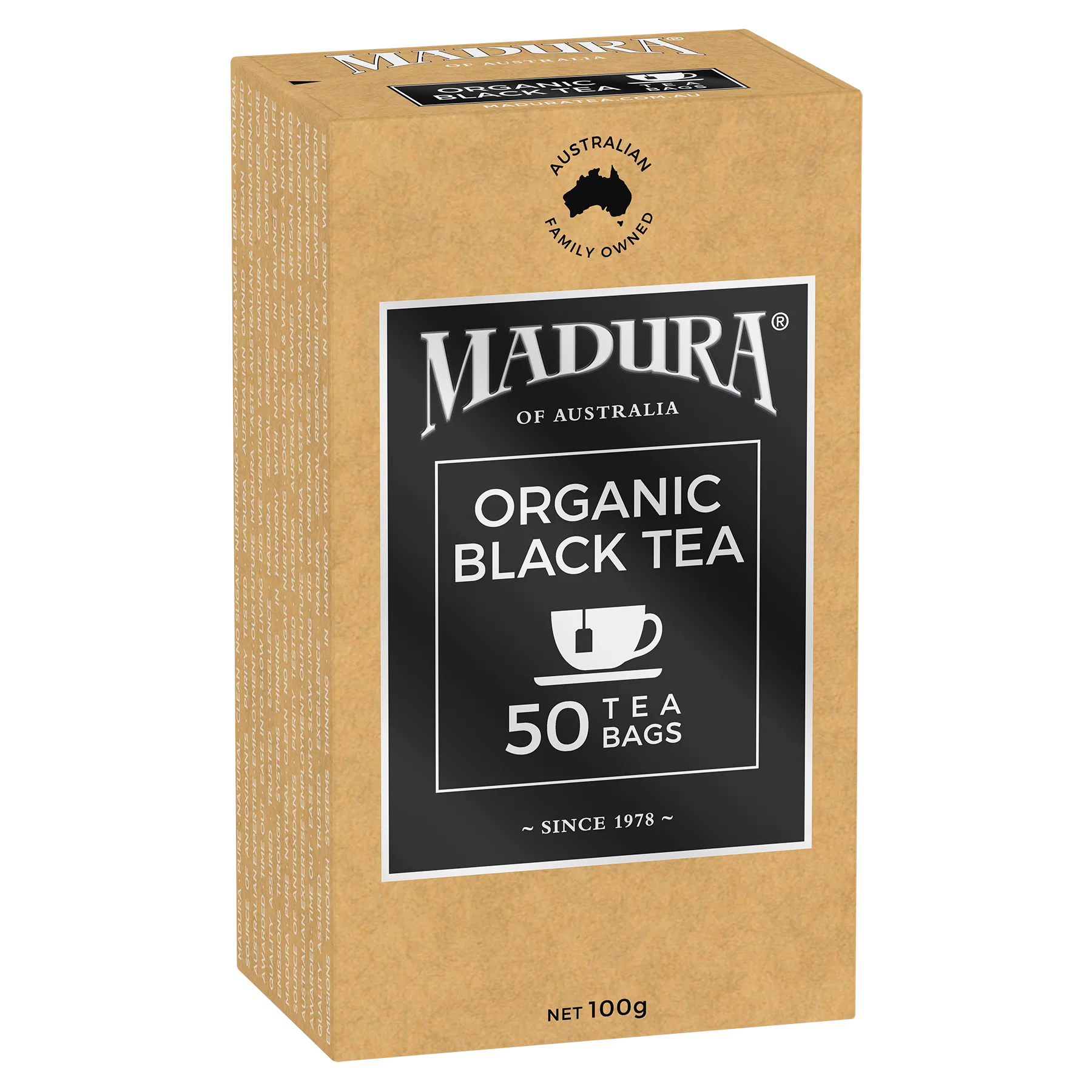 Organic Black Tea 50 Tea Bags – Madura Tea