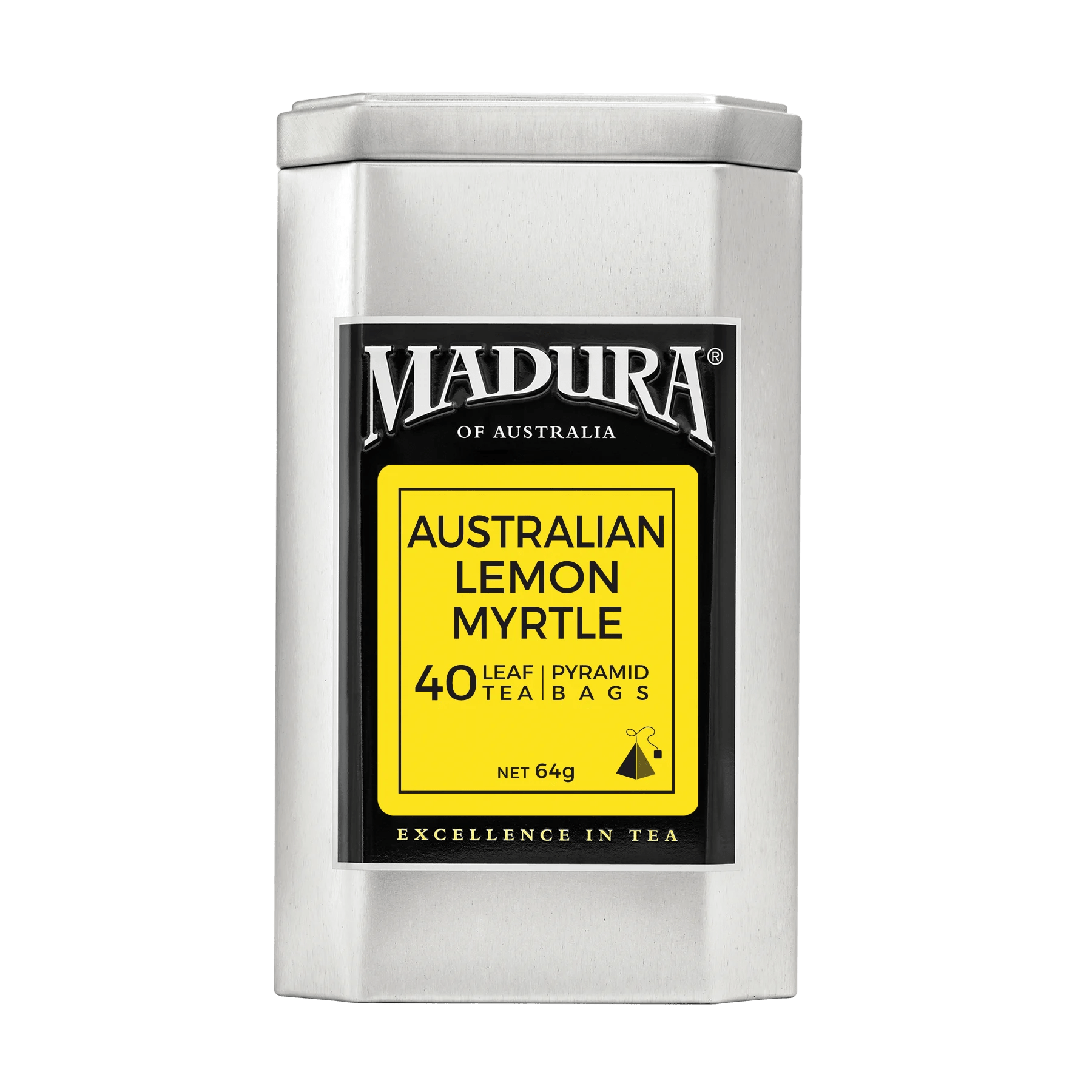 Australian Lemon Myrtle 40 Leaf Infusers in Caddy - Madura Tea