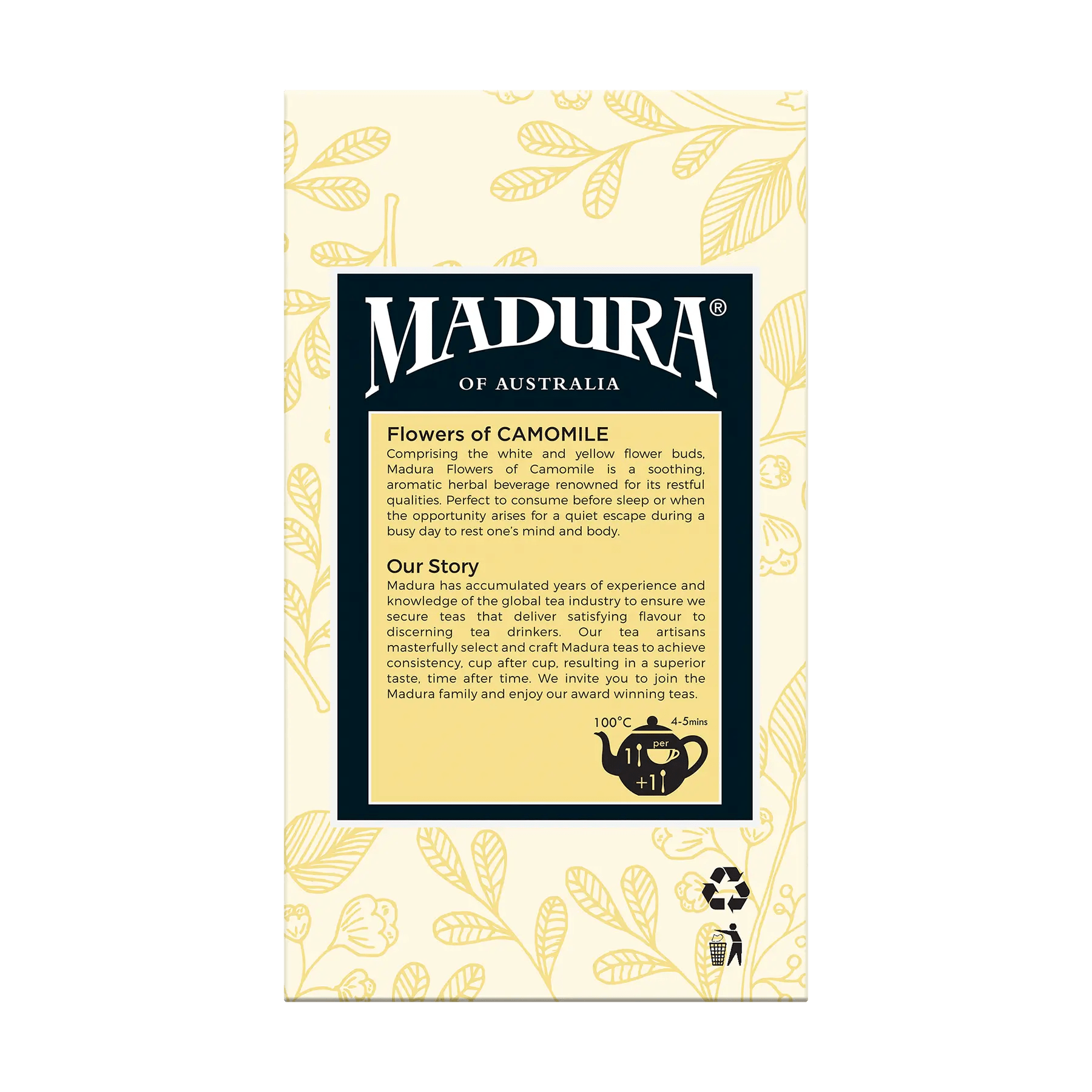 Calming Camomile 75g Leaf Tea - Madura Tea