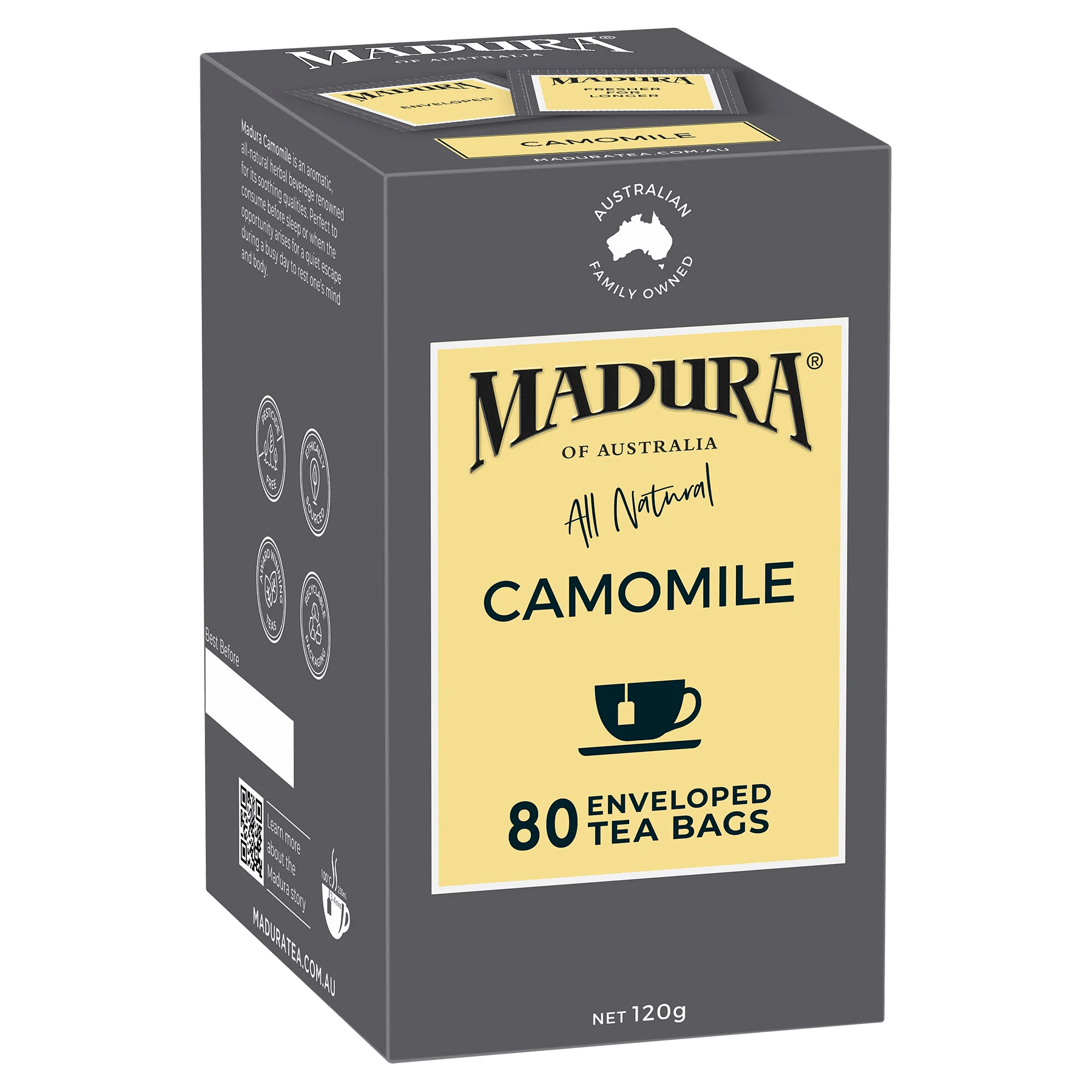 Camomile 80 Enveloped Tea Bags - Madura Tea