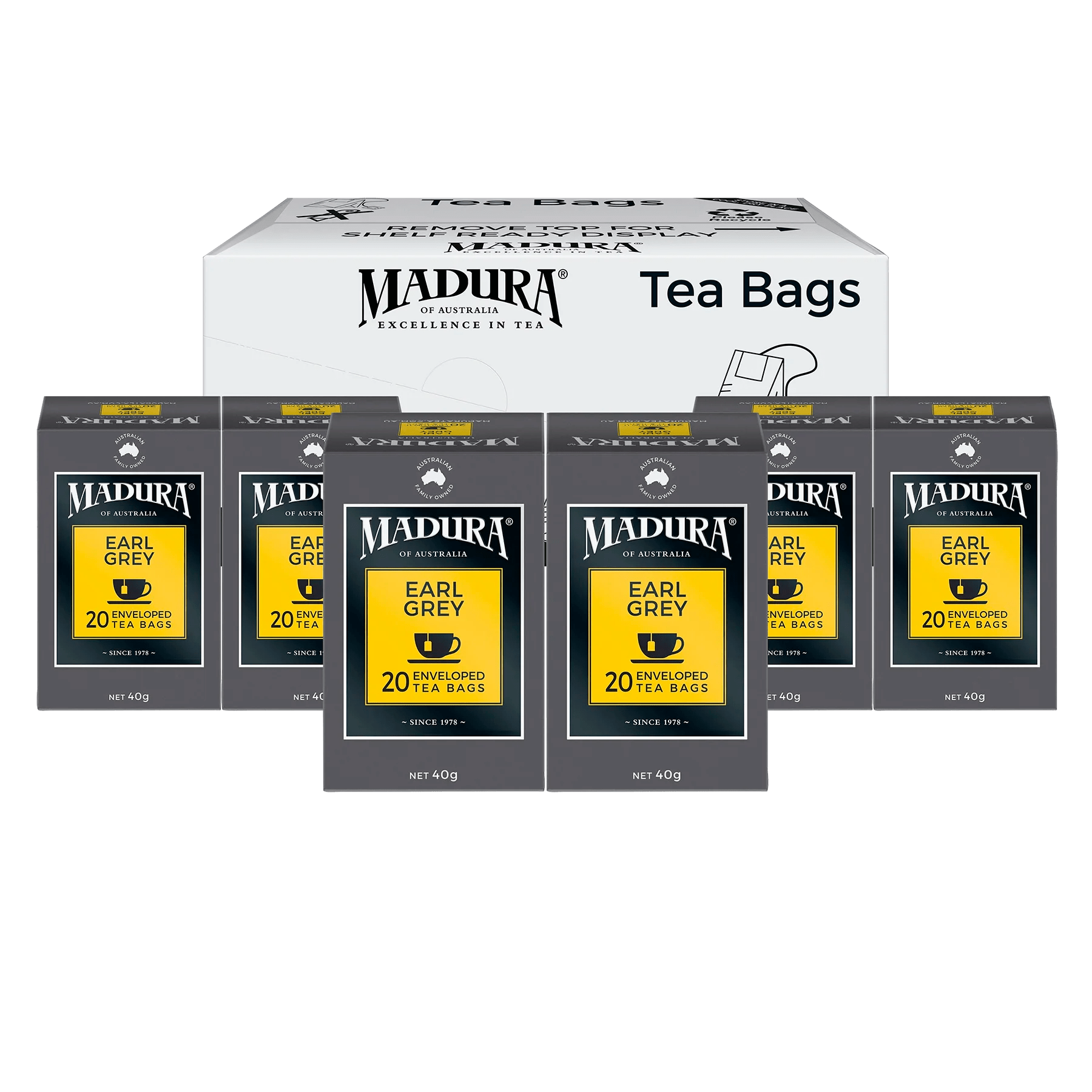 Earl Grey 20 Enveloped Tea Bags - Madura Tea