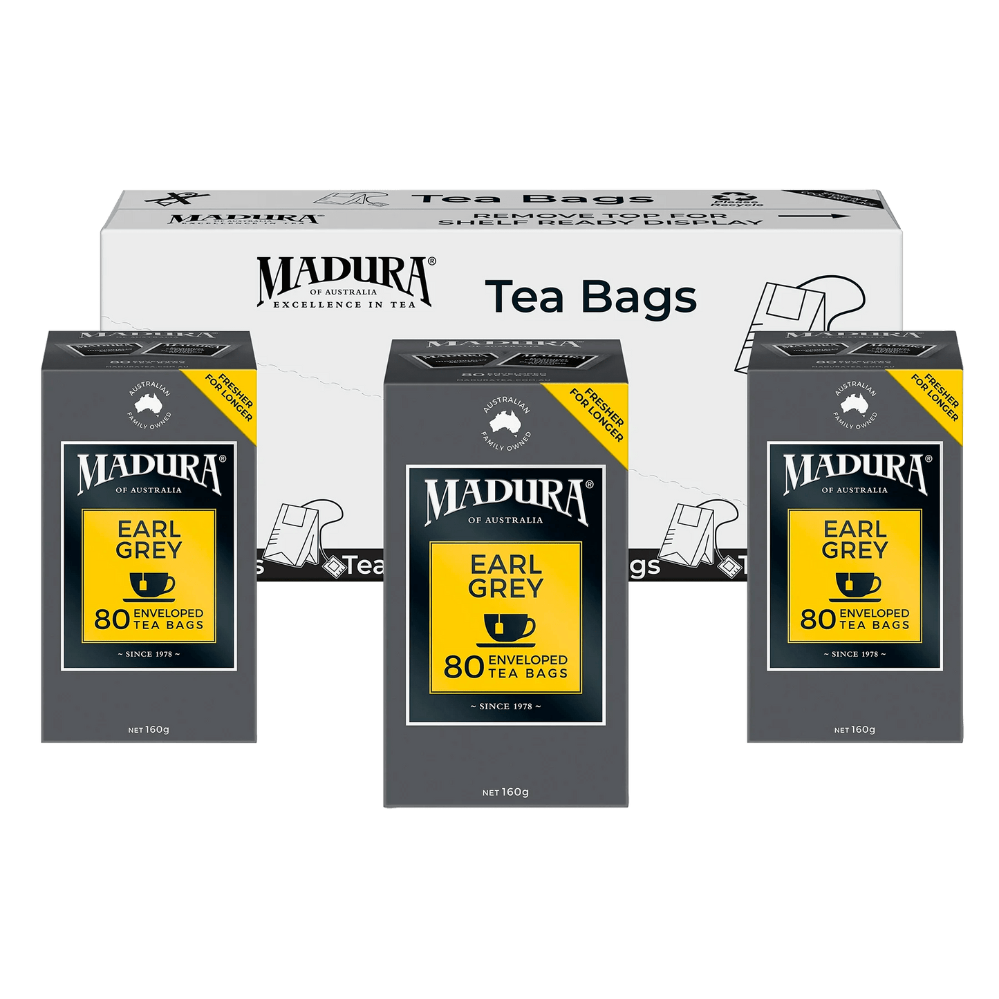 Earl Grey 80 Enveloped Tea Bags - Madura Tea