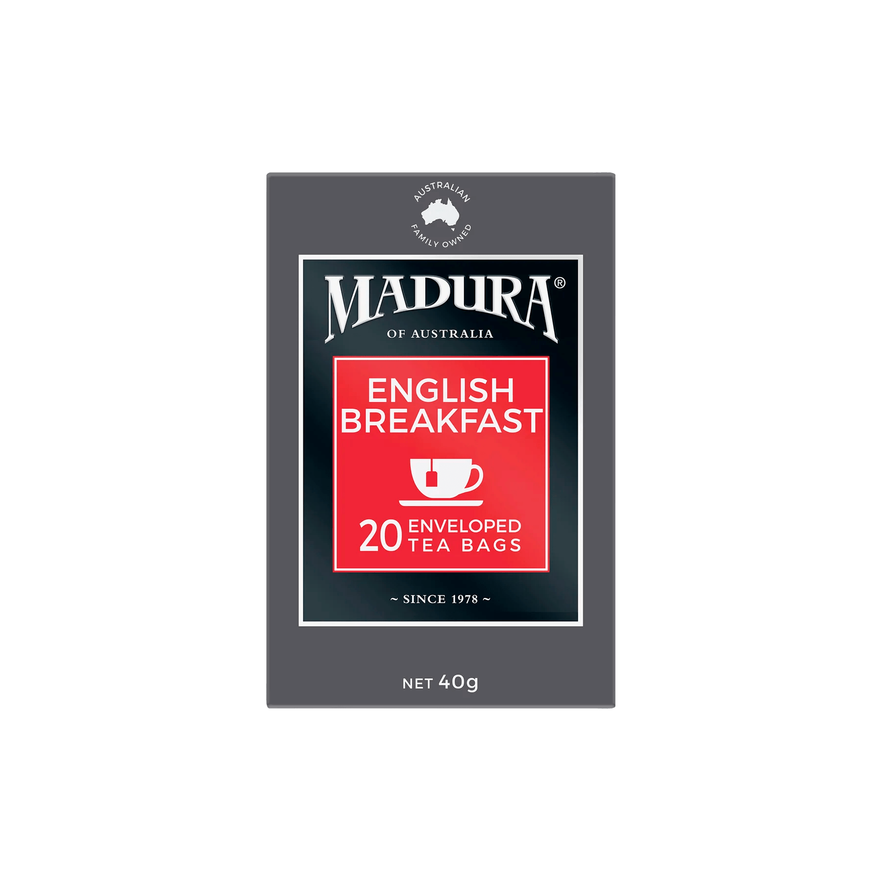 English Breakfast 20 Enveloped Tea Bags - Madura Tea