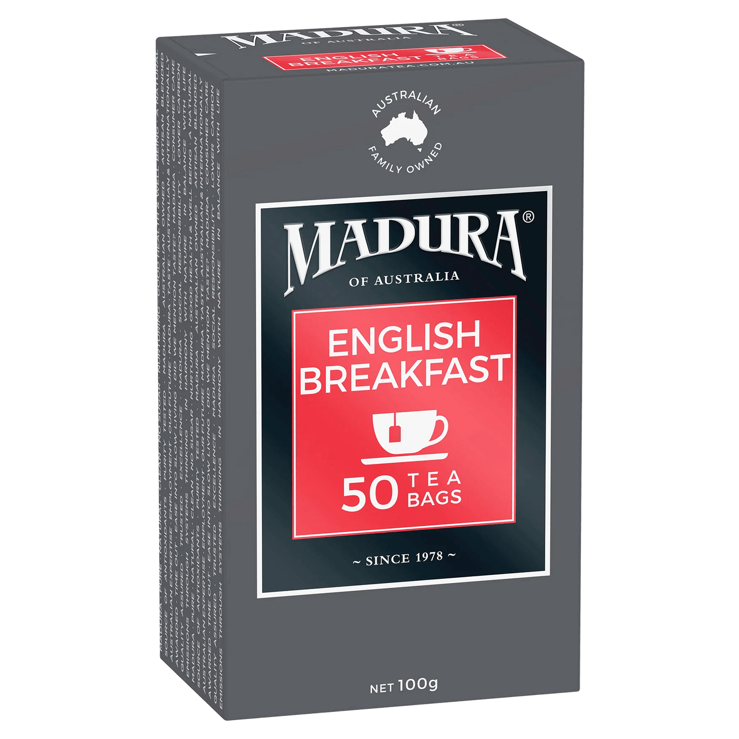 English Breakfast 50 Tea Bags - Madura Tea