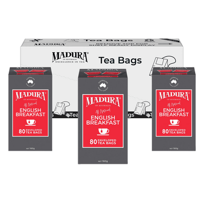 English Breakfast 80 Enveloped Tea Bags - Madura Tea