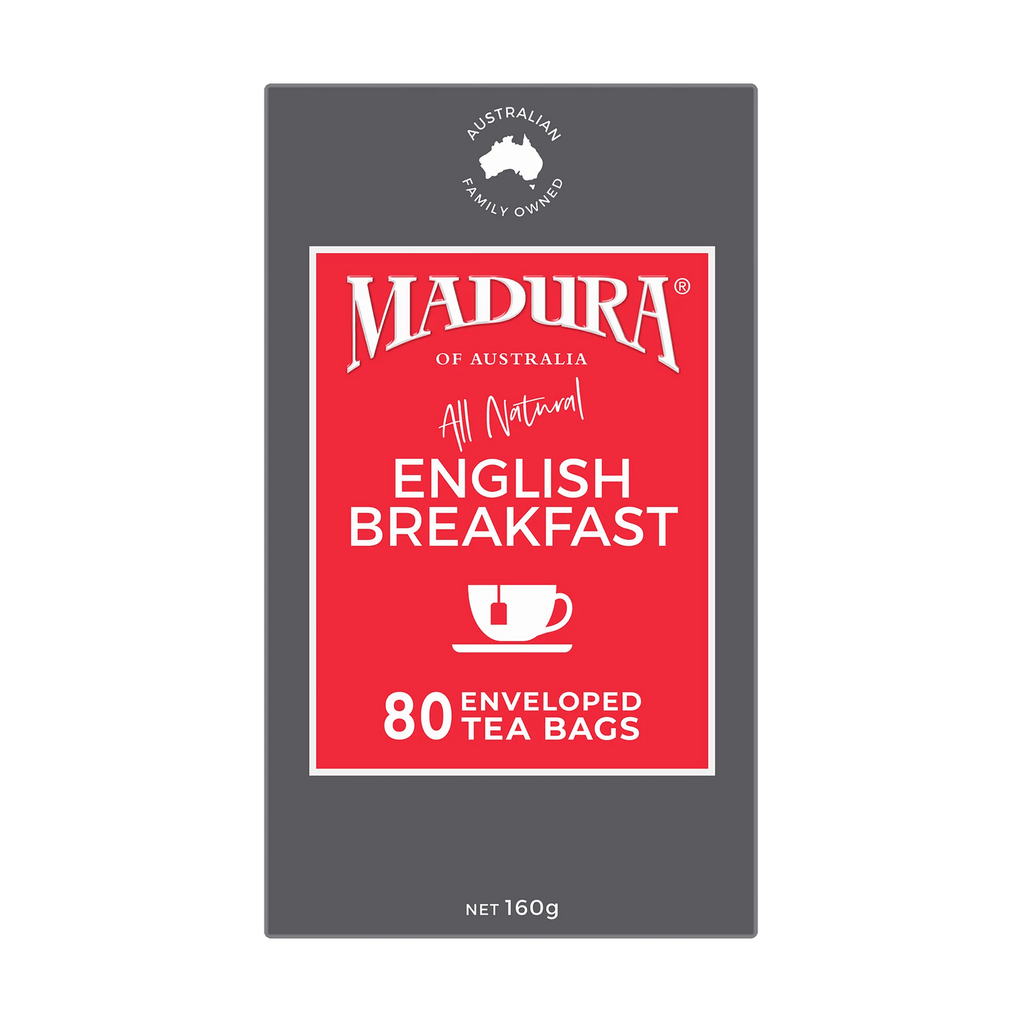 English Breakfast 80 Enveloped Tea Bags - Madura Tea