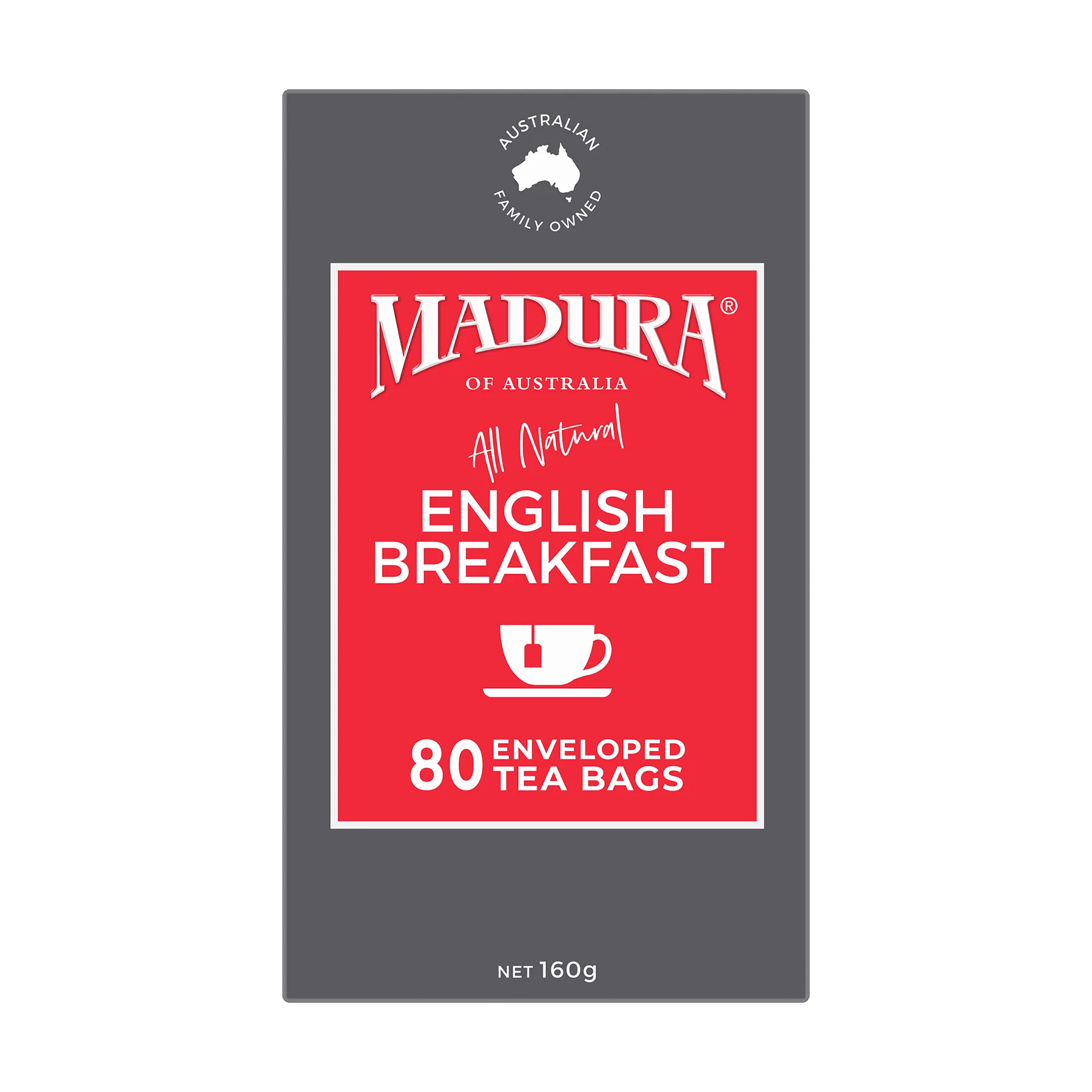 English Breakfast 80 Enveloped Tea Bags - Madura Tea