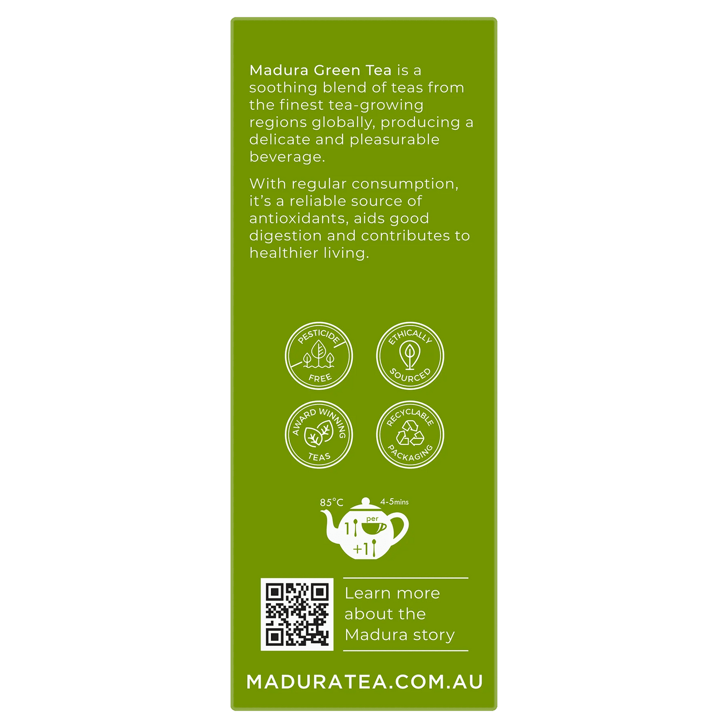 Green Tea 175g Leaf Tea - Madura Tea