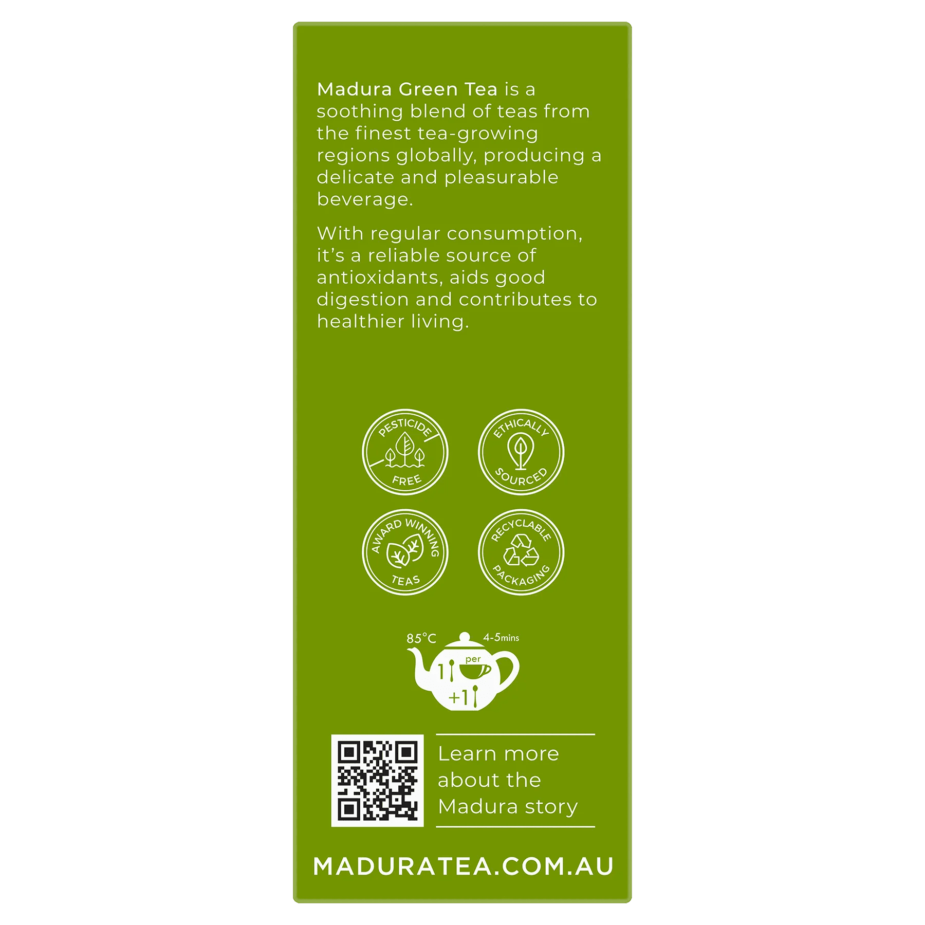 Green Tea 175g Leaf Tea - Madura Tea