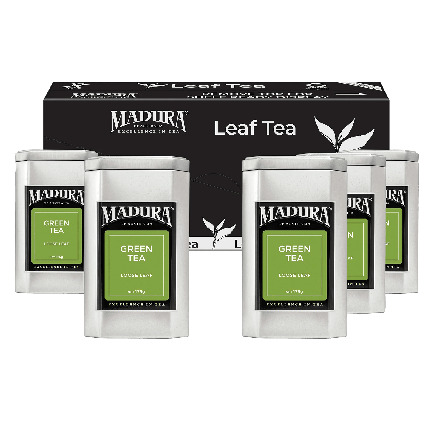 Green Tea 175g Leaf Tea in Caddy - Madura Tea