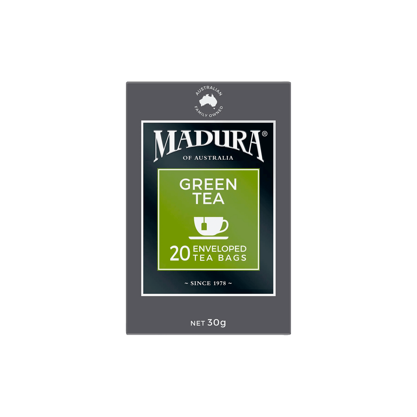 Green Tea 20 Enveloped Tea Bags - Madura Tea