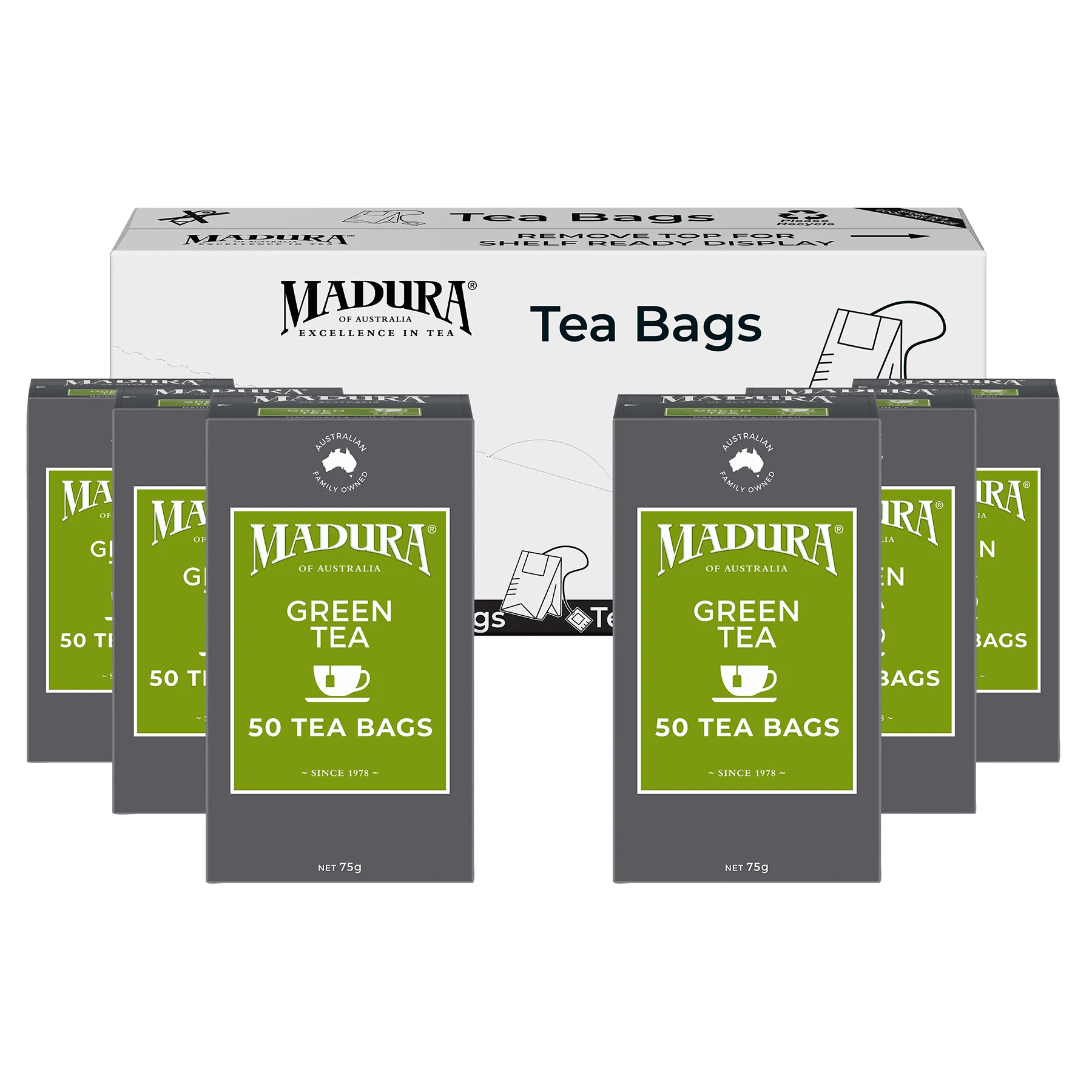 Green Tea 50 Tea Bags - Madura Tea