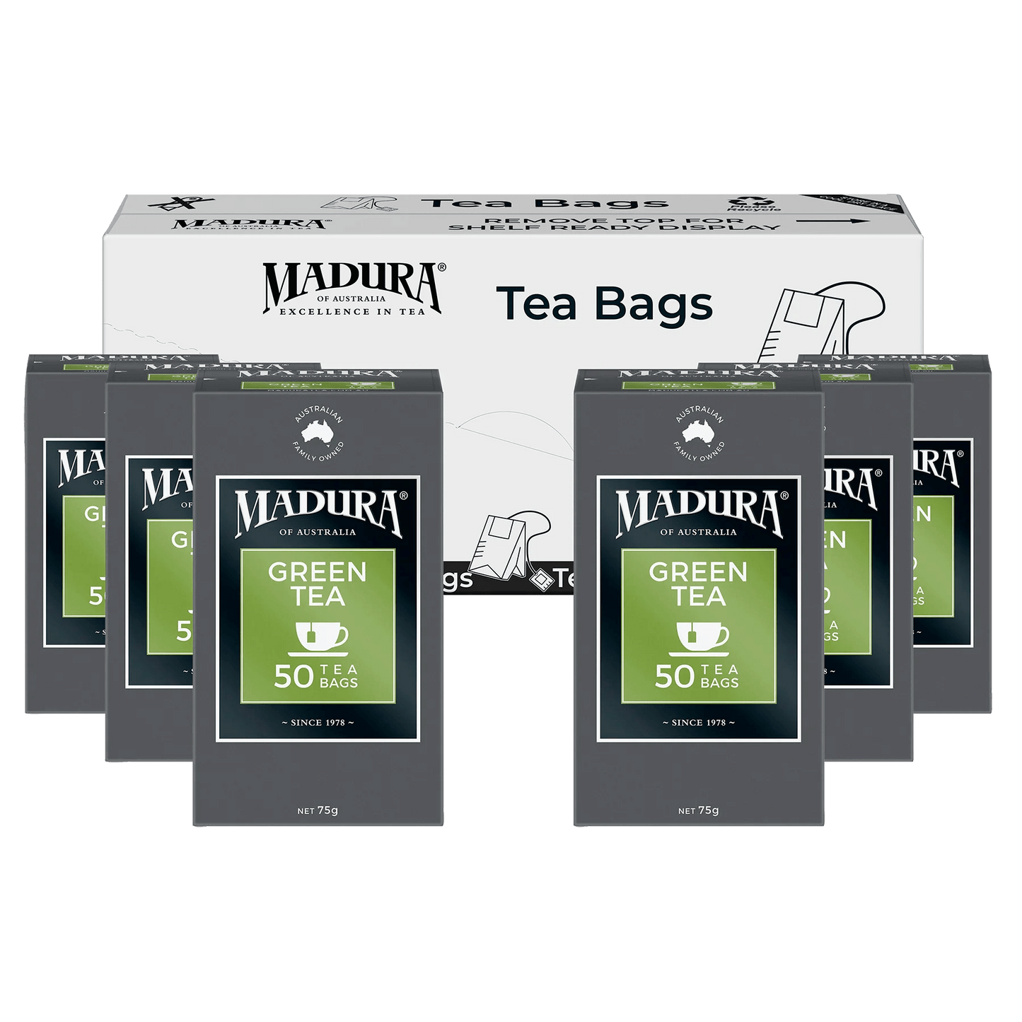 Green Tea 50 Tea Bags - Madura Tea