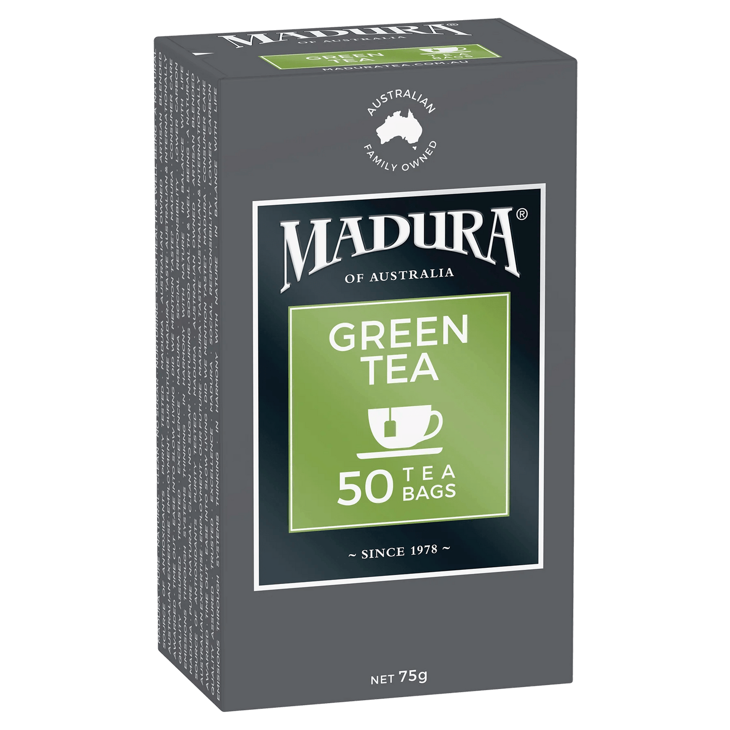 Green Tea 50 Tea Bags - Madura Tea