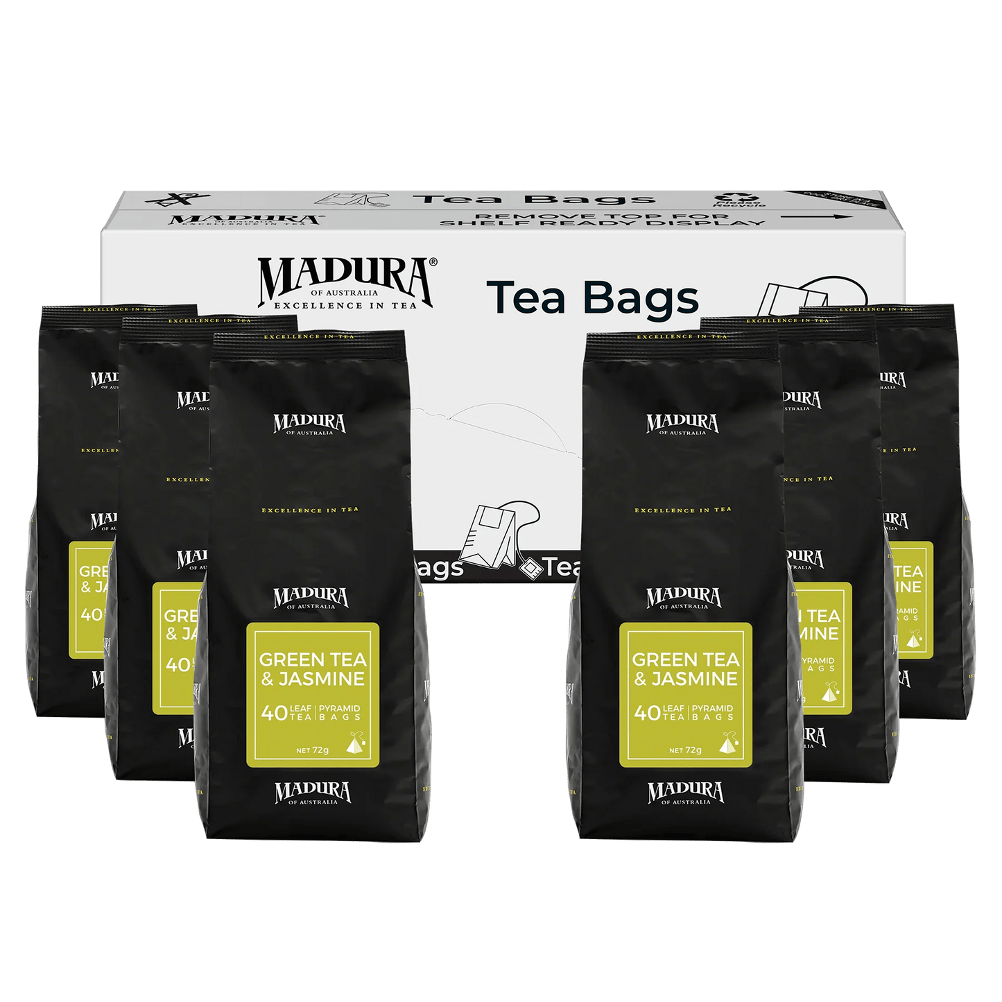 Green Tea & Jasmine 40 Leaf Infusers Refill Pouch - Madura Tea