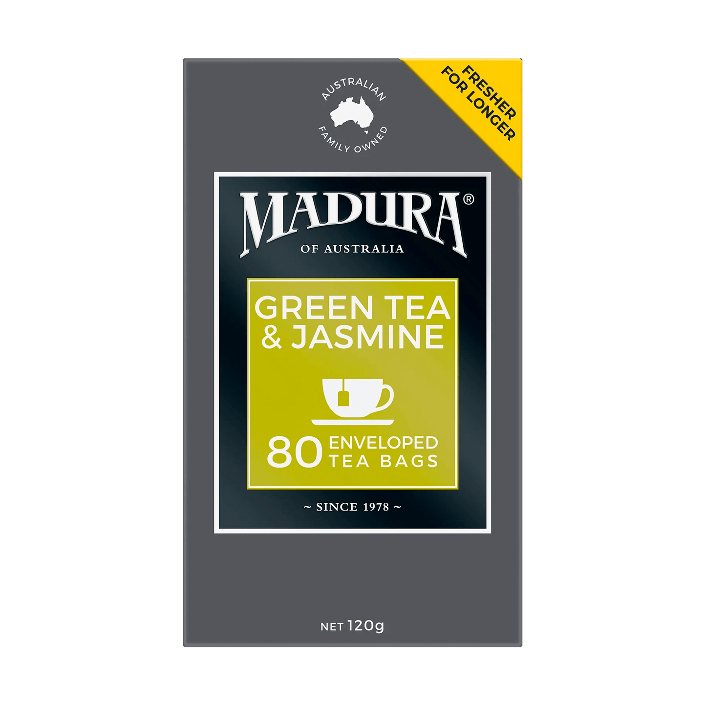 Green Tea & Jasmine 80 Enveloped Tea Bags - Madura Tea