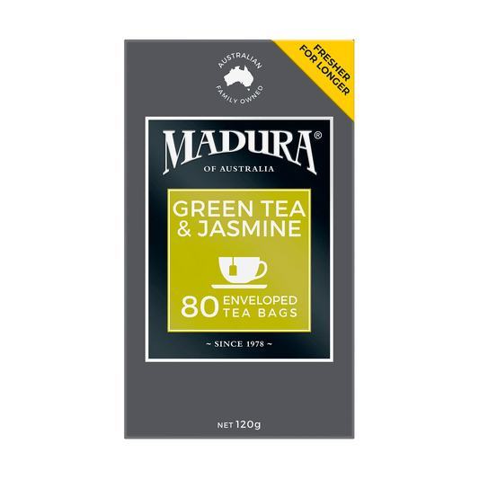 Green Tea & Jasmine 80 Enveloped Tea Bags - Madura Tea