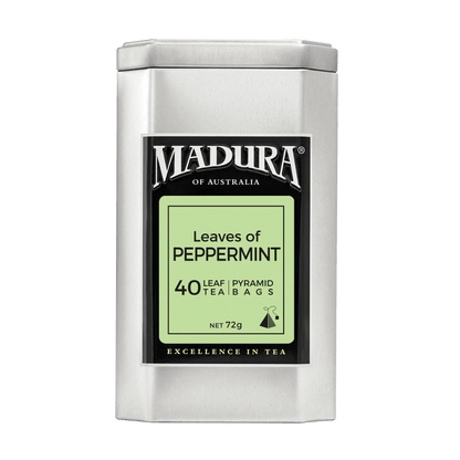 Leaves of Peppermint 40 Leaf Infusers in Caddy - Madura Tea