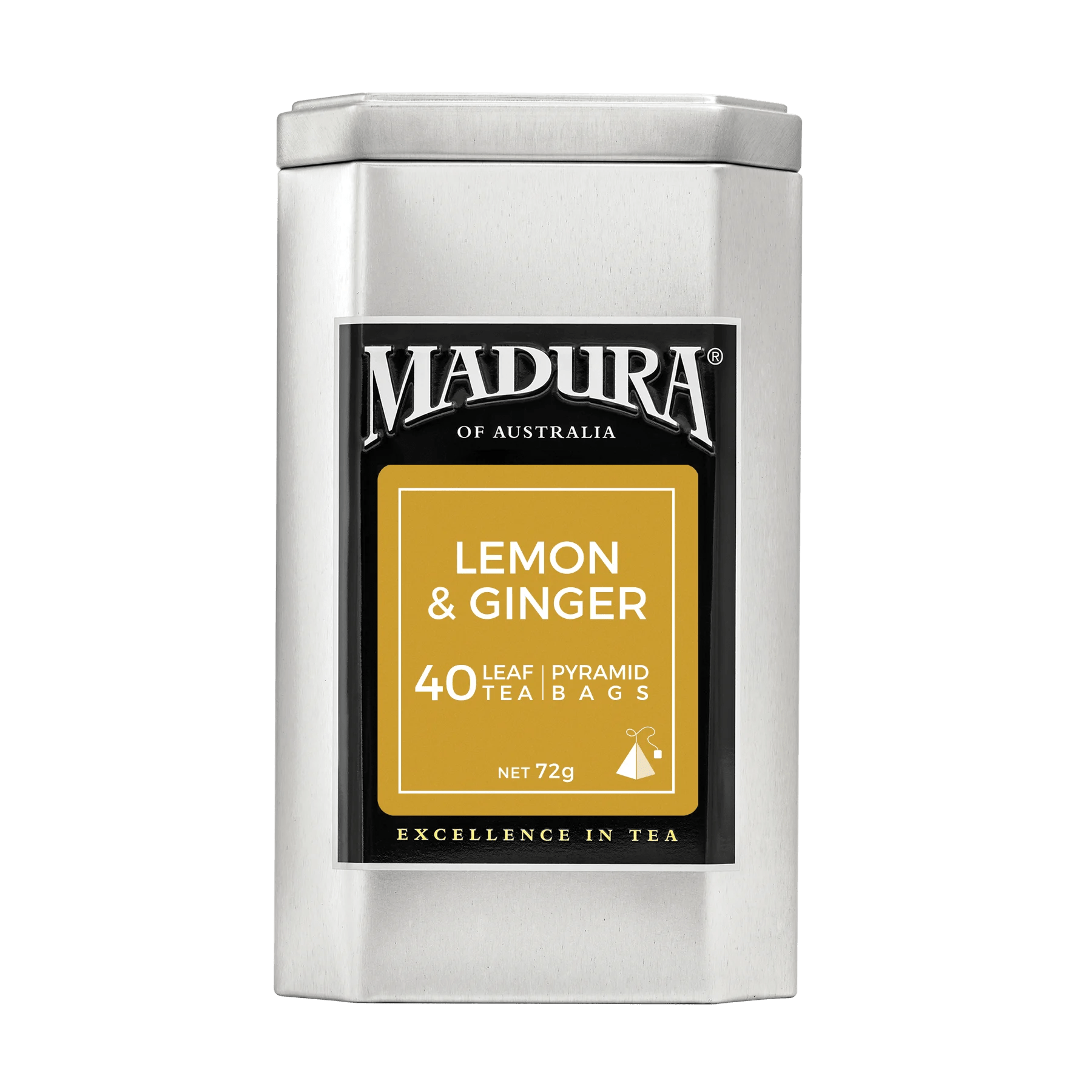 Lemon & Ginger 40 Leaf Infusers in Caddy - Madura Tea