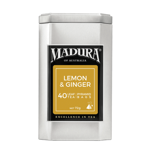 Lemon & Ginger 40 Leaf Infusers in Caddy - Madura Tea