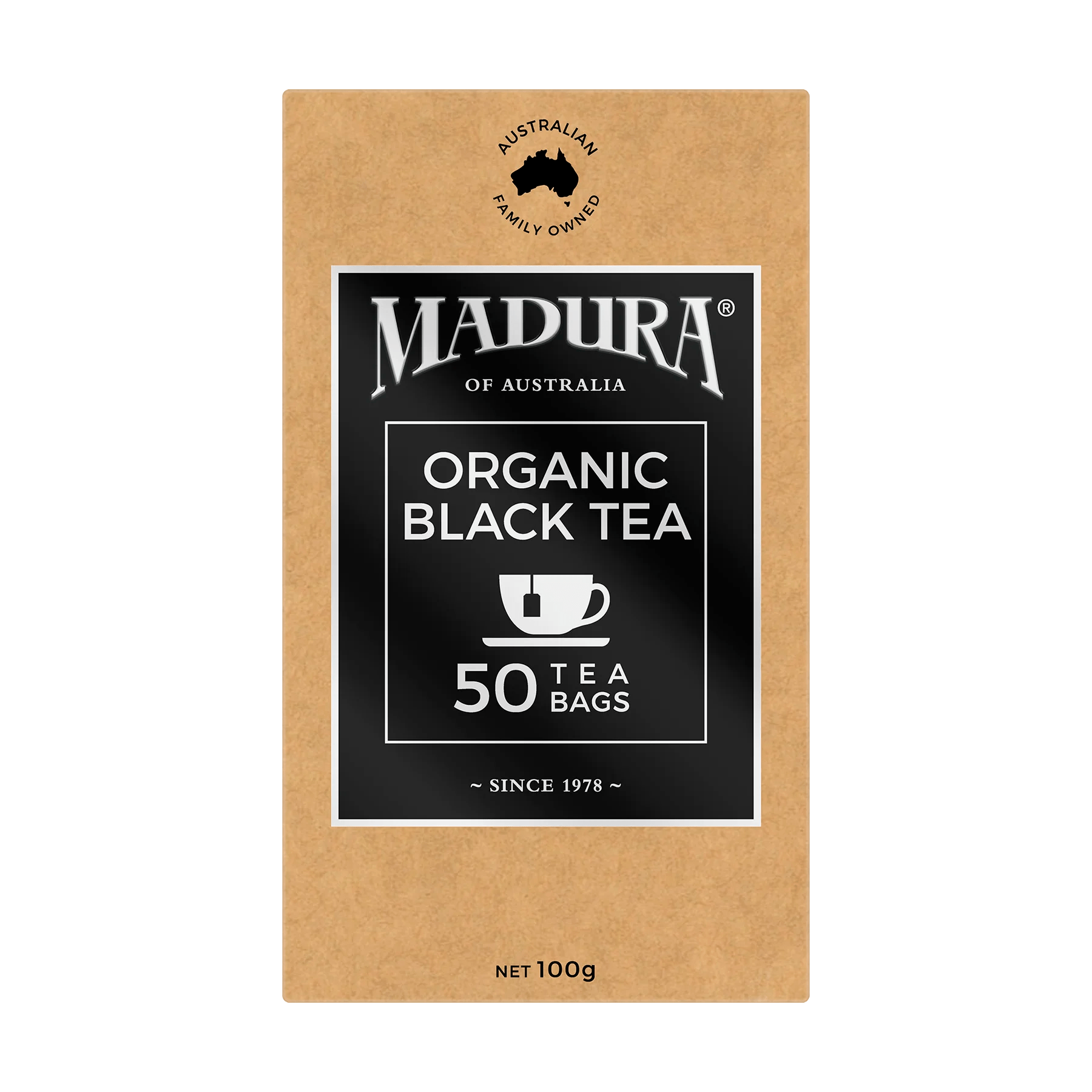 Organic Black Tea 50 Tea Bags - Madura Tea