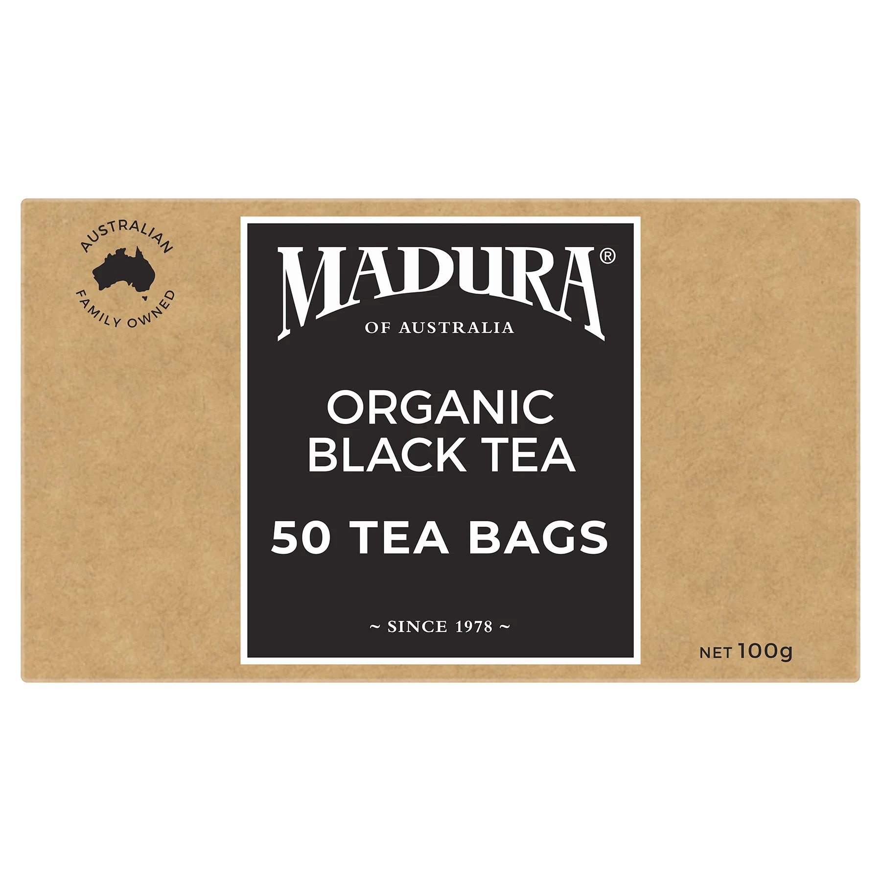 Organic Black Tea 50 Tea Bags - Madura Tea