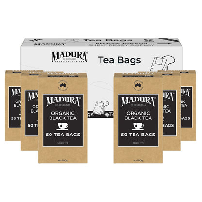 Organic Black Tea 50 Tea Bags - Madura Tea