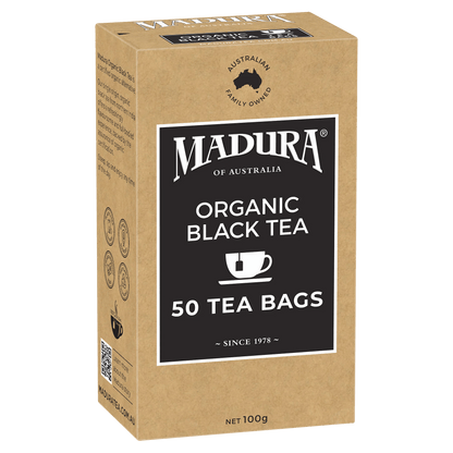 Organic Black Tea 50 Tea Bags - Madura Tea