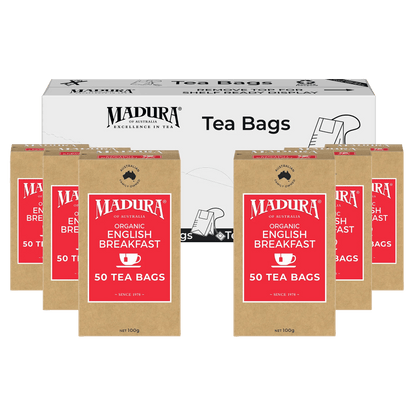 Organic English Breakfast 50 Tea Bags - Madura Tea