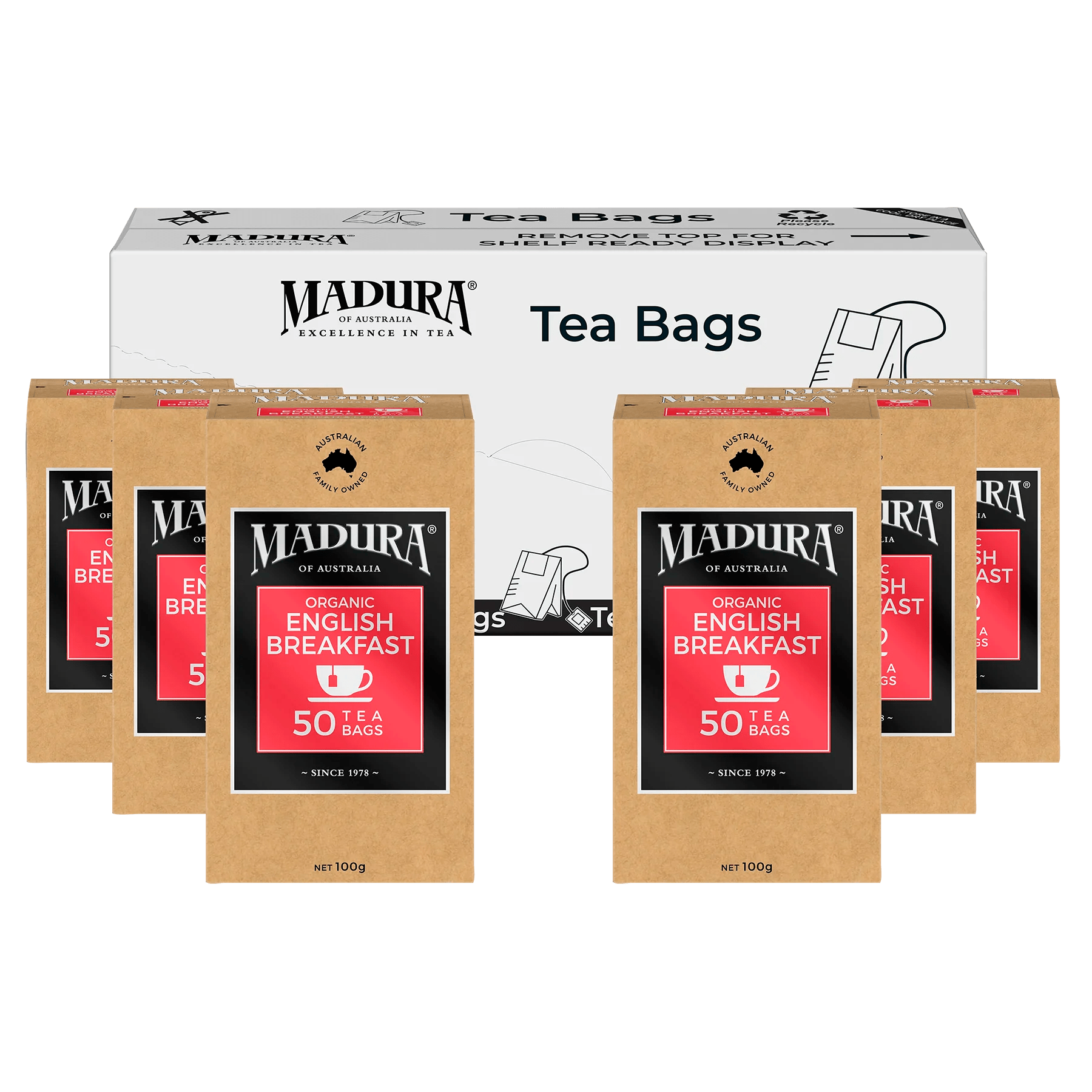 Organic English Breakfast 50 Tea Bags | Madura Tea