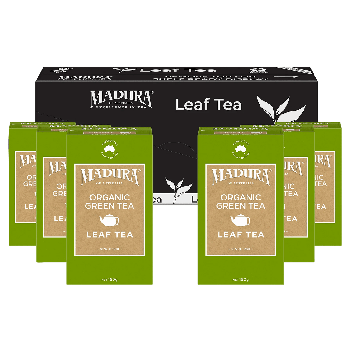 Organic Green 150g Leaf Tea - Madura Tea