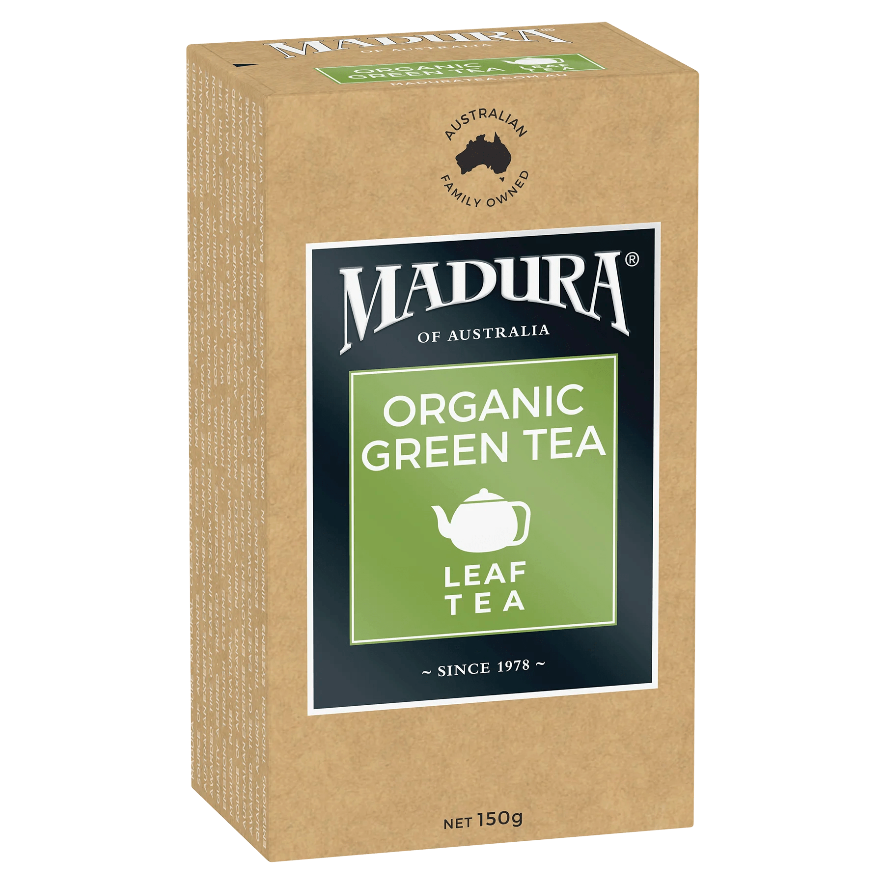 Organic Green 150g Leaf Tea - Madura Tea