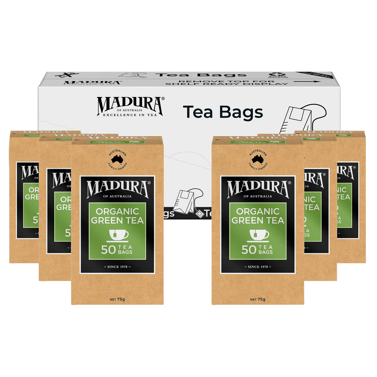 Organic Green 50 Tea Bags - Madura Tea