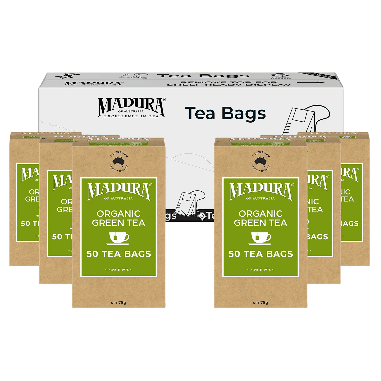 Organic Green 50 Tea Bags - Madura Tea