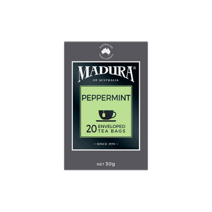 Peppermint 20 Enveloped Tea Bags - Madura Tea