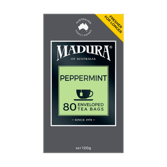 Peppermint 80 Enveloped Tea Bags - Madura Tea