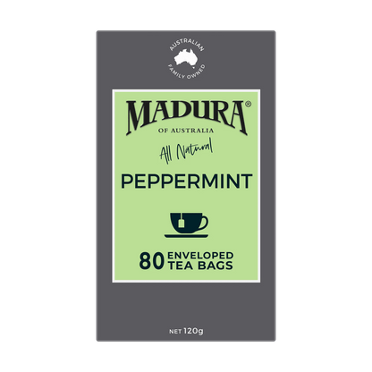 Peppermint 80 Enveloped Tea Bags - Madura Tea