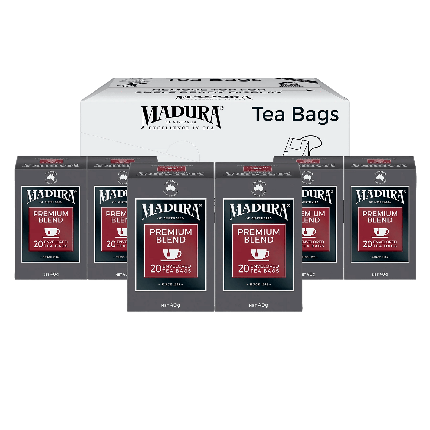 Premium Blend 20 Enveloped Tea Bags - Madura Tea