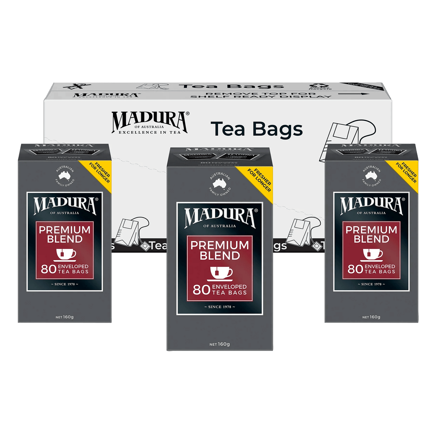 Premium Blend 80 Enveloped Tea Bags - Madura Tea