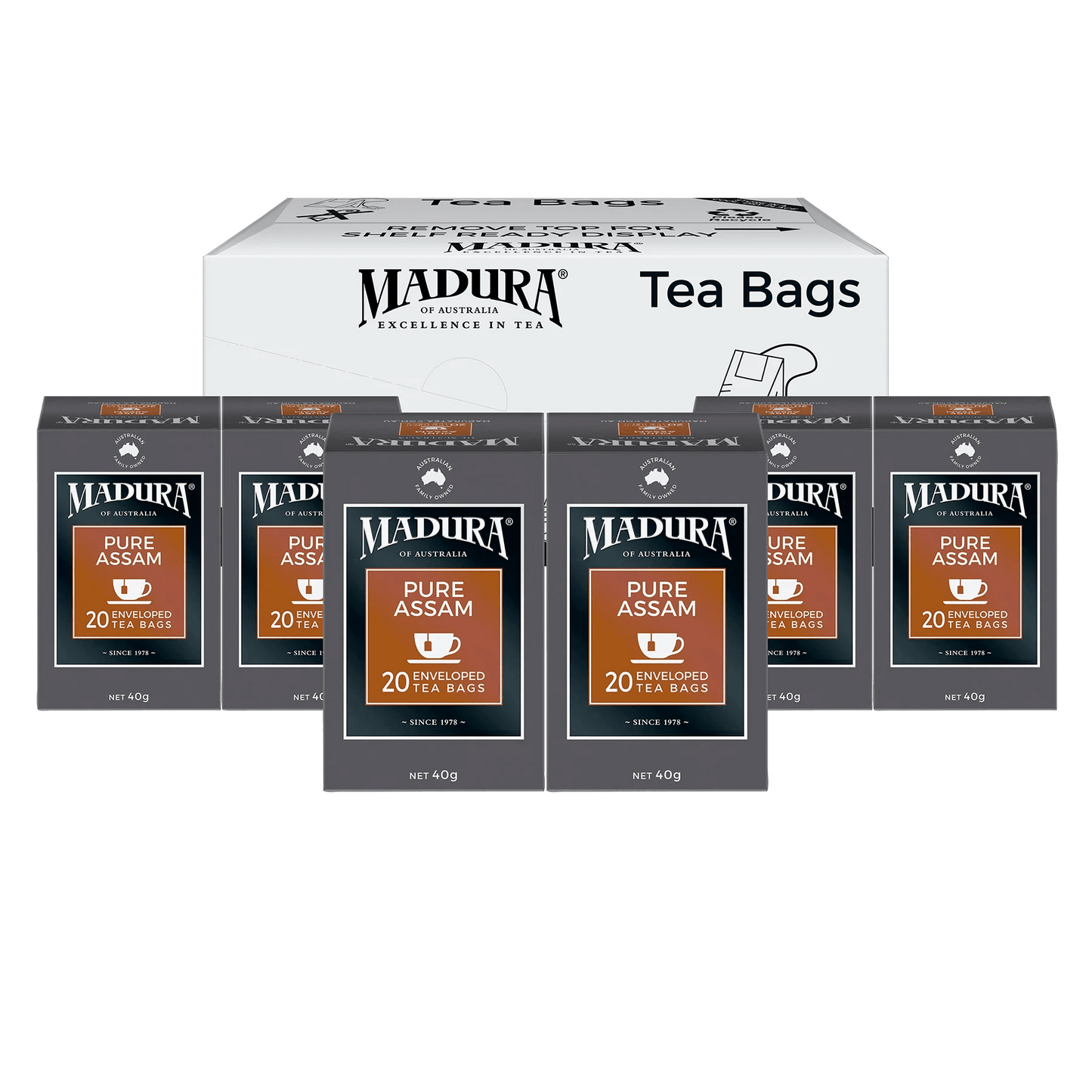 Pure Assam 20 Enveloped Tea Bags - Madura Tea